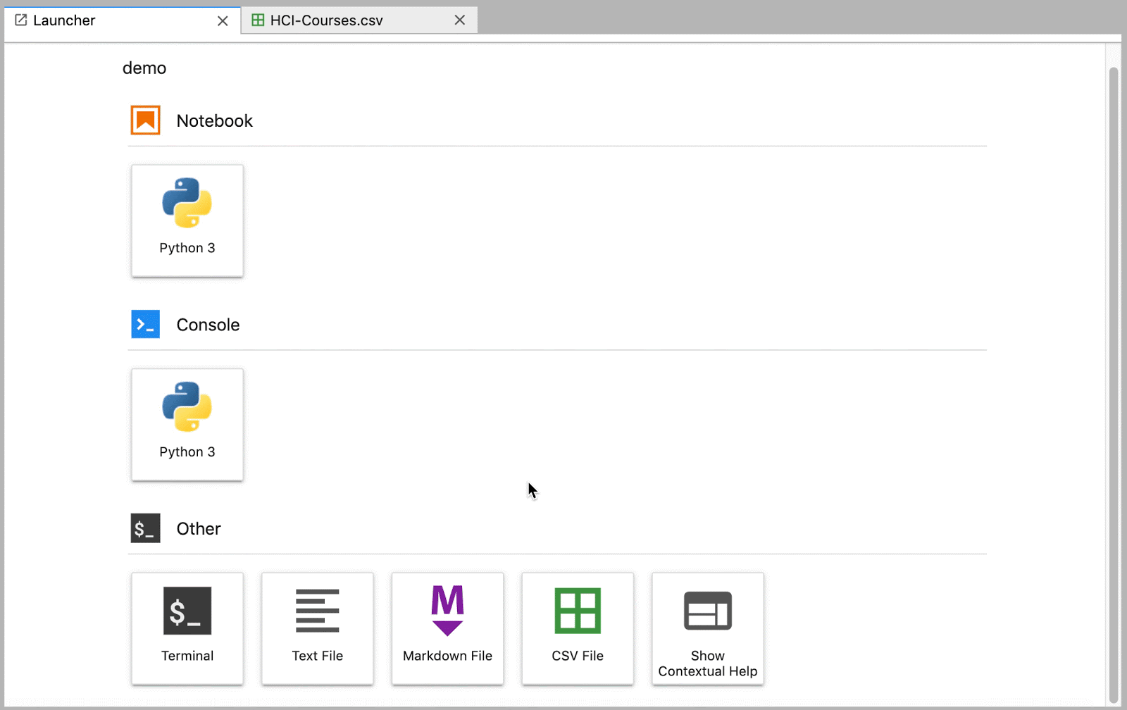 gif of creating and editing a data file